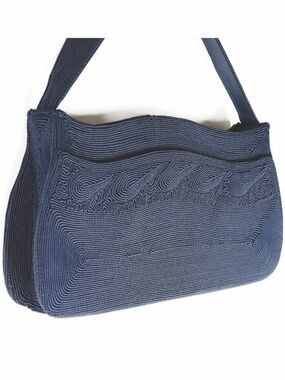 Cordécraft Vintage Dark Blue Handbag purse top handle navy midnight cordecraft